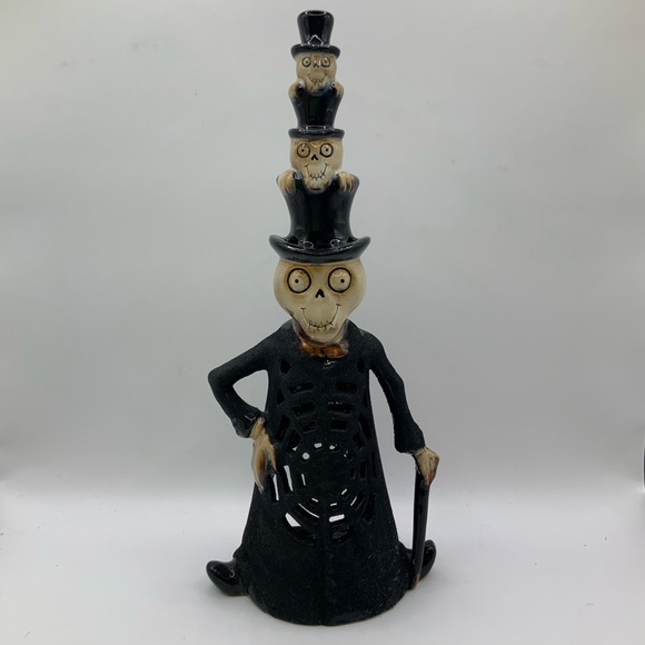 Yankee Candle Boney 2009 Uncle Vlad Stacked Heads Tea Light Holder - Picture 1 of 9